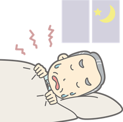 いびきをかく男性イラスト