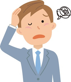困る男性