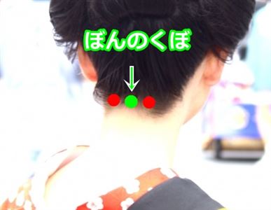 ぼんのくぼの位置